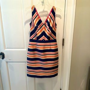 Trina Turk Beautiful Stripped Cocktail Mini Dress
